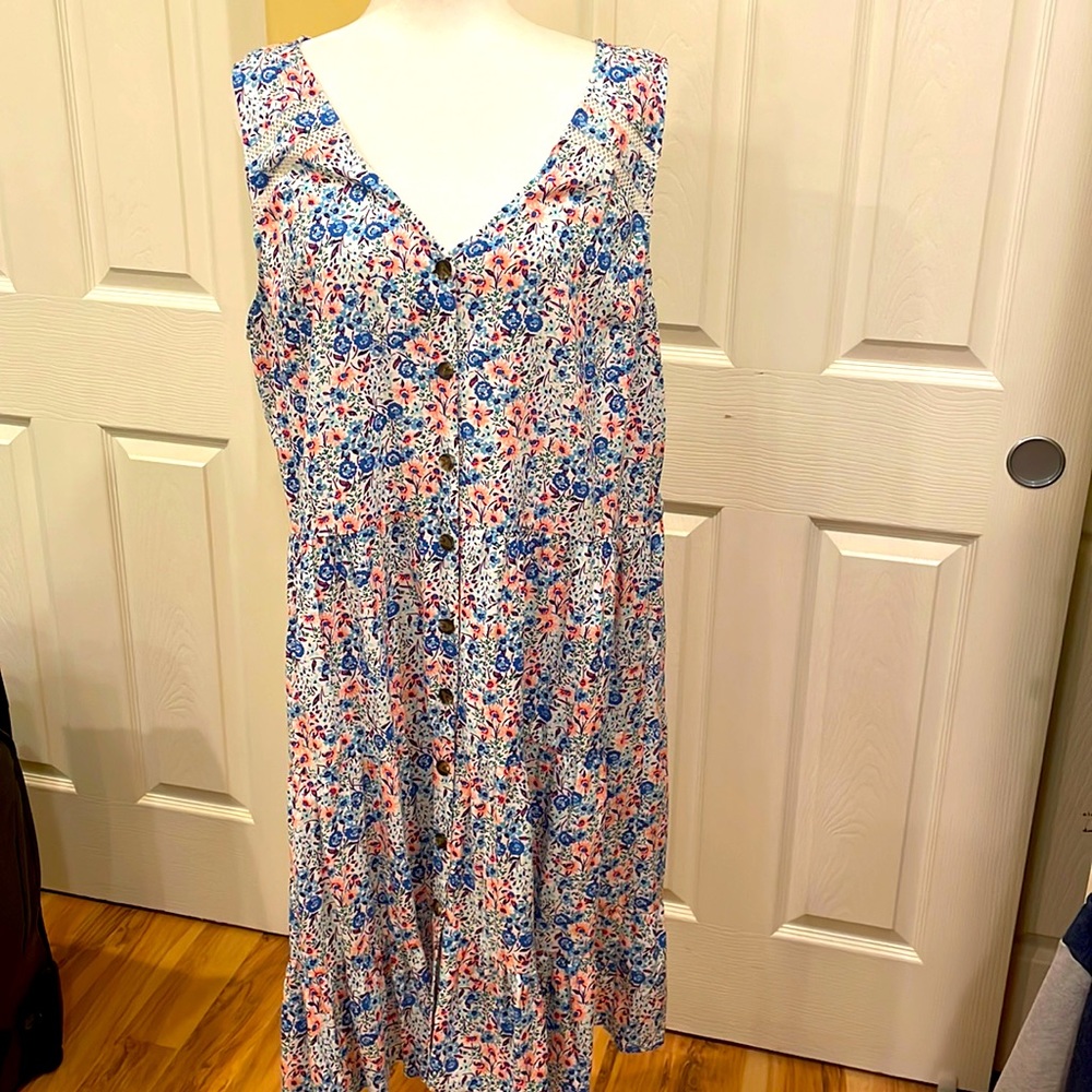 Floral midi dress sleeveless